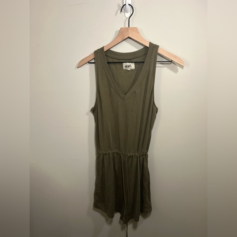 madewell hunter green romper tank